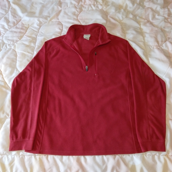 2 for $25 L.L. Bean Mens Fleece Pullover, Large - Picture 3 of 5